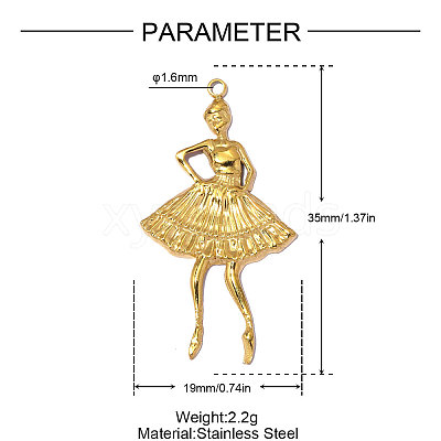 304 Stainless Steel Pendants STAS-OY014-70G-1