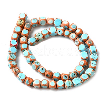 Dyed Natural Magnesite Beads Strands G-L617-B01-8mm-01-1