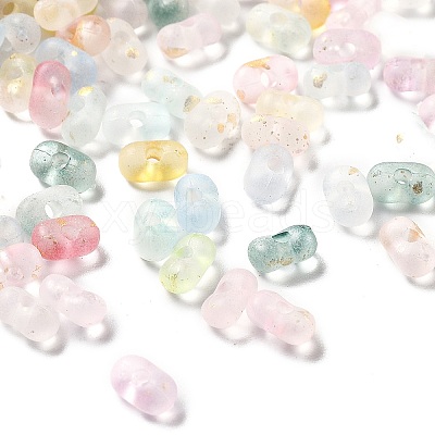 Gradient Color Transparent Frosted Acrylic Beads OACR-M023-06A-1