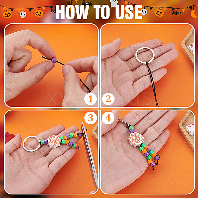 Halloween Theme DIY Keychain Making Kits DIY-PH0030-62-1