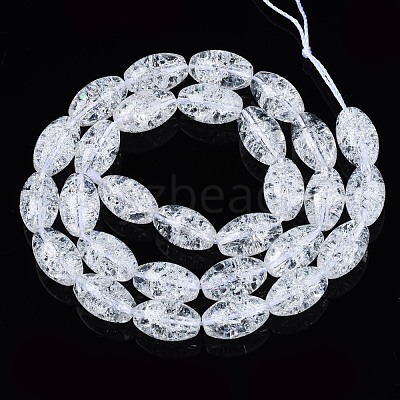 Transparent Crackle Glass Beads Strands X-GLAA-S192-B-010A-1