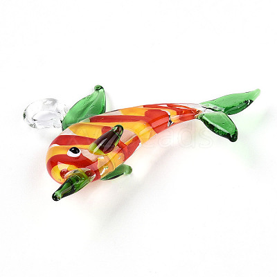 Handmade Lampwork Big Pendants LAMP-T023-14C-1