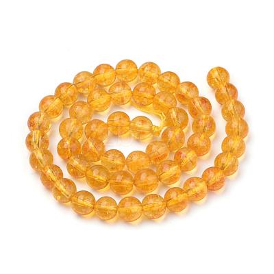 Synthetic Citrine Beads Strands G-S150-14-8mm-1