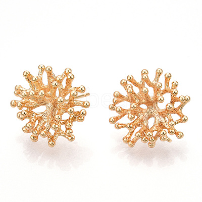Brass Stud Earring Findings KK-T038-494G-1