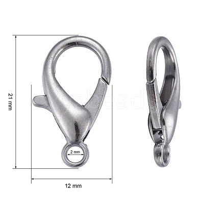 Zinc Alloy Lobster Claw Clasps E107-B-NF-1