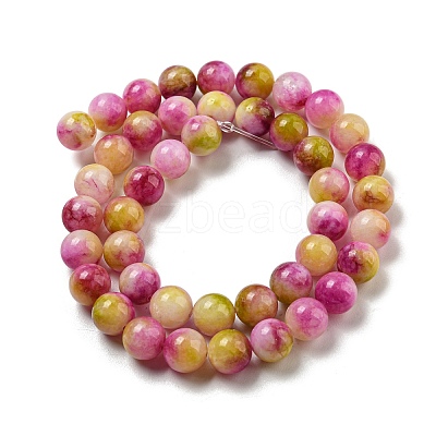 Natural Dyed Yellow Jade Beads Strands G-Q160-A01-01-1