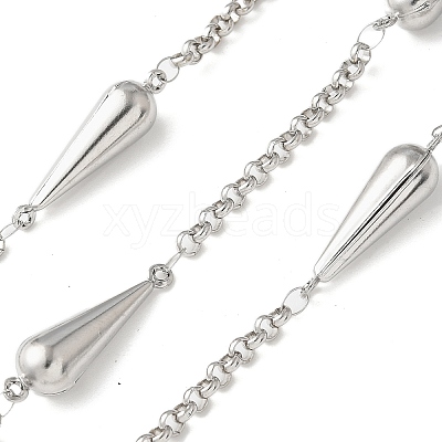 304 Stainless Steel Teardrop Link Chains CHS-Z004-08P-1