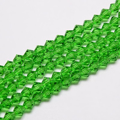 Imitate Austrian Crystal Bicone Glass Beads Strands X-GLAA-F029-6x6mm-03-1