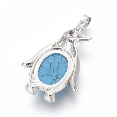 Synthetic Turquoise Pendants G-L512-A13-1