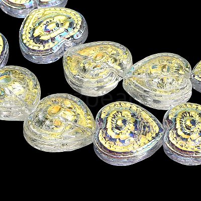Electroplate Baking Paint Glass Beads Strands EGLA-K061-13A-1