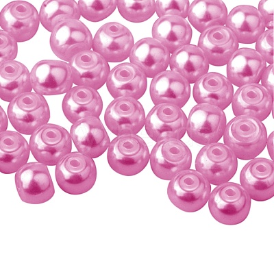 Pearlized Eco-Friendly Dyed Glass Pearl Round Bead HY-PH0002-16-B-1