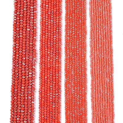 Electroplate Glass Beads Strands EGLA-A044-P4mm-B21-1