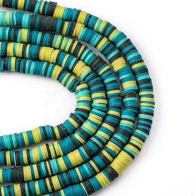 Handmade Polymer Clay Beads Strands CLAY-R089-6mm-T02B-26-1
