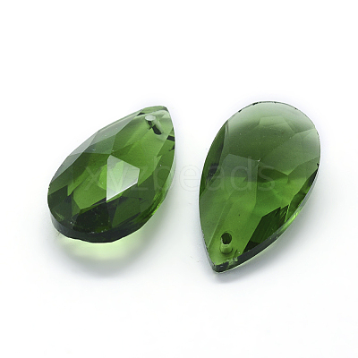 Faceted Glass Pendants X-GLAA-F069-L-A05-1