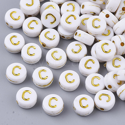 Plating Acrylic Beads PACR-R242-01C-1