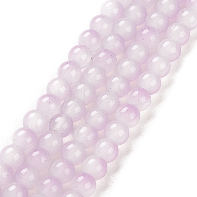 Baking Paint Glass Beads Strands DGLA-R053-01B-1