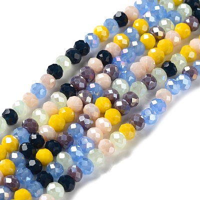 Glass Beads Strands EGLA-A034-M6mm-54-1