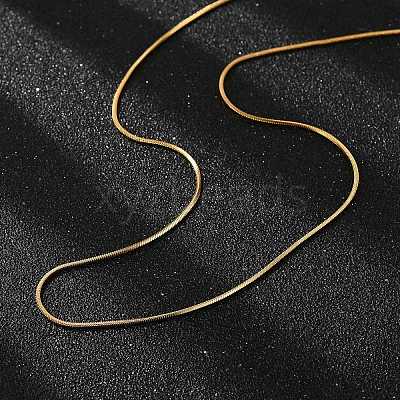 Ion Plating(IP) 304 Stainless Steel Snake Chains Necklaces STAS-F094-24G-1