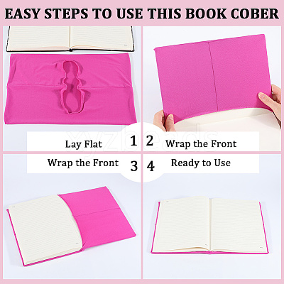 3Pcs Elastic Fabric Book Covers AJEW-CP0006-14B-1