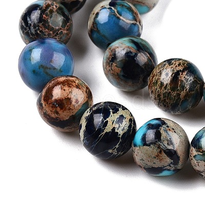 Natural Imperial Jasper Beads Strands G-N342-63D-1