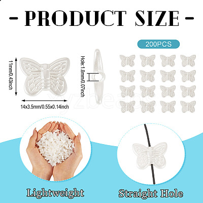 200Pcs ABS Imitation Pearl Beads OACR-TA0003-84B-1