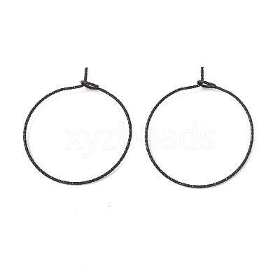 Ion Plating(IP) 316 Surgical Stainless Steel Hoop Earrings Findings STAS-D183-02EB-02-1