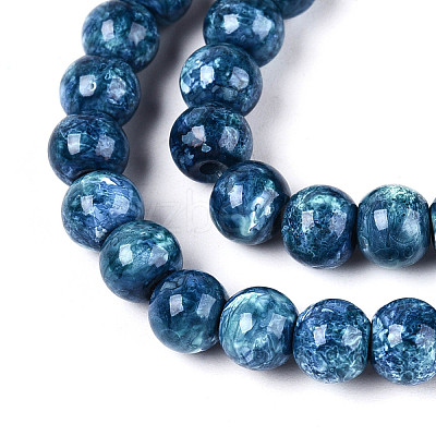 Baking Paint Glass Beads Strands DGLA-N016-6mm-10-1