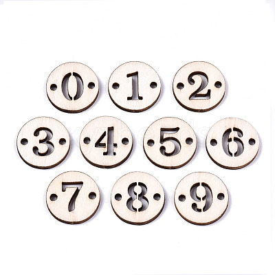 Unfinished Natural Poplar Wood Links Connectors WOOD-S045-138A-1