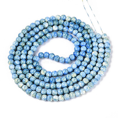 Baking Paint Glass Beads Strands DGLA-N016-4mm-09-1