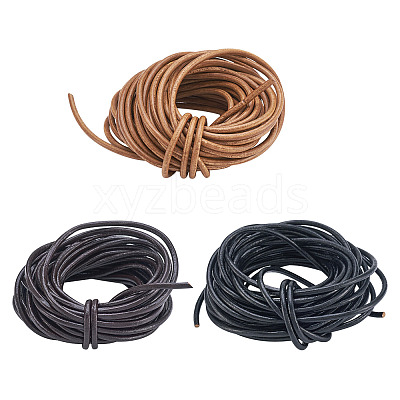 15Yards 3 Colors Cowhide Leather Cord WL-TA0001-02-1