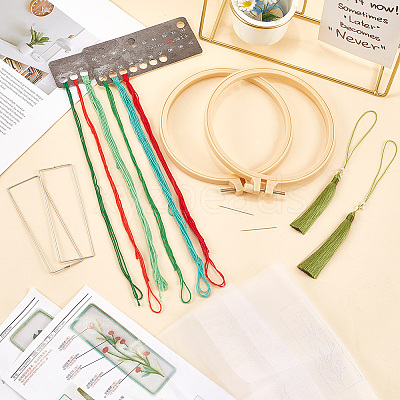 DIY Bookmarks Embroidery Kits DIY-SC0029-44A-1