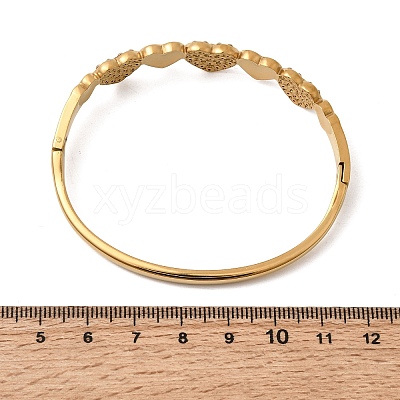 304 Stainless Steel Rhinestone Hinged Bangles for Women BJEW-B168-15G-1