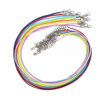 Braided Waxed Cotton Cord Necklace Making MAK-YWC0001-01P-M1-1