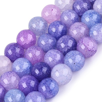 Baking Paint Crackle Glass Beads Strands X-GLAA-Q106-03A-05-1