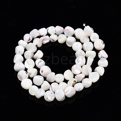 Natural Trochid Shell/Trochus Shell Beads Strands SSHEL-N032-48-1