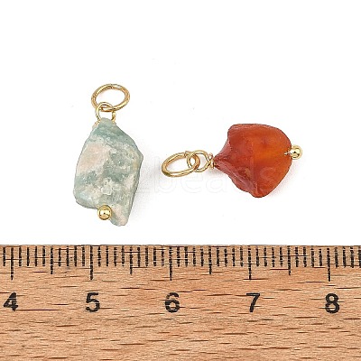 Raw Rough Natural Mixed Gemstone Pendants PALLOY-JF06060-1