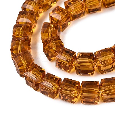 Transparent Glass Beads Strands GLAA-R041-8x8mm-A08-1