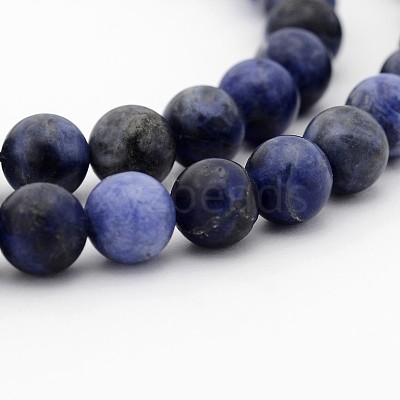 Sodalite Round Bead Strands G-P070-46-8mm-1