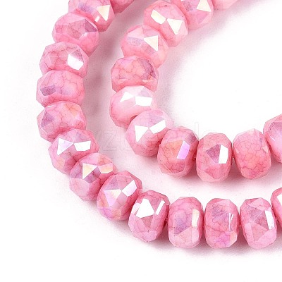 Anti-Tarnish Electroplate Glass Beads Strands GLAA-T025-6mm-11E-1