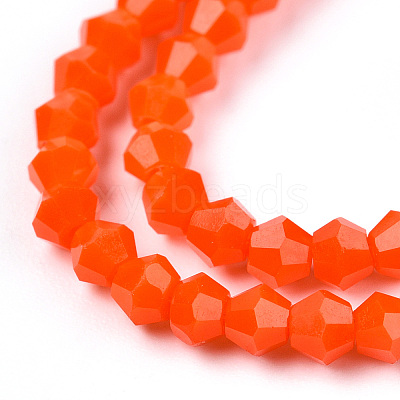 Opaque Solid Color Imitation Jade Glass Beads Strands EGLA-A039-P2mm-D03-1