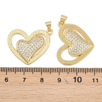 Mother's Day Brass Cubic Zirconia Pendants KK-L251-07G-05-1