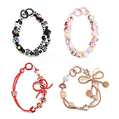 Hand Painted Acrylic with Enamel Beads MACR-K354-12-1