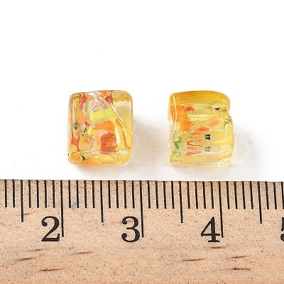 Baking Paint Handmade Gold Sand Lampwork Beads LAMP-P072-01A-05-1