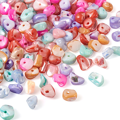 280Pcs 7 Colors Natural Freshwater Shell Beads SHEL-FW0001-02-1