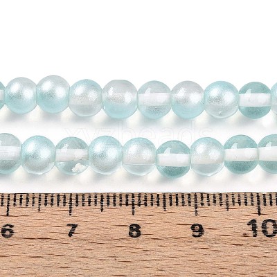 Baking Paint Transparent Glass Beads Strands DGLA-N011-6mm-05-1