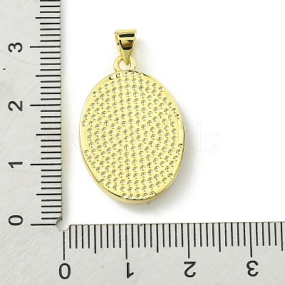 Rack Plating Brass Pave Natural Shell Pendants KK-A204-01C-03G-1