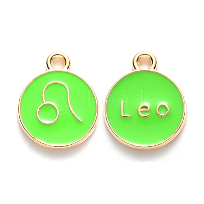 Alloy Enamel Pendants ENAM-S124-01B-06G-1
