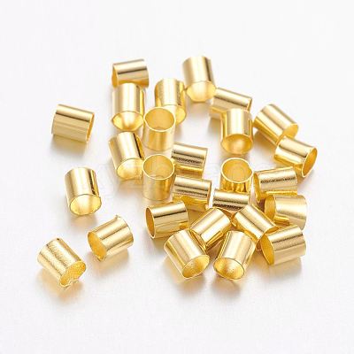 Brass Crimp Beads X-KK-L017-G-1