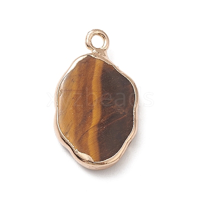 Natural Tiger Eye Pendants X-G-K333-01J-1