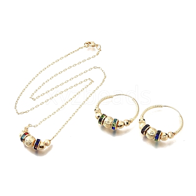 Bohemia Brass Jewelry Set SJEW-F224-02G-1